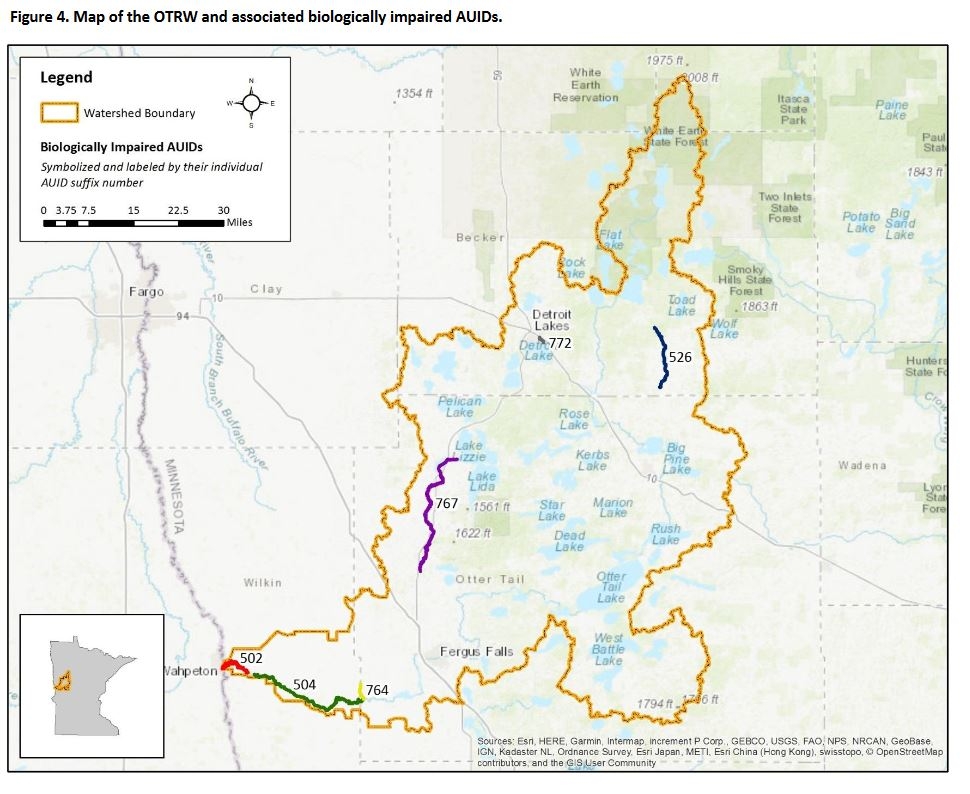 Map of the Otter Tail River watershed.