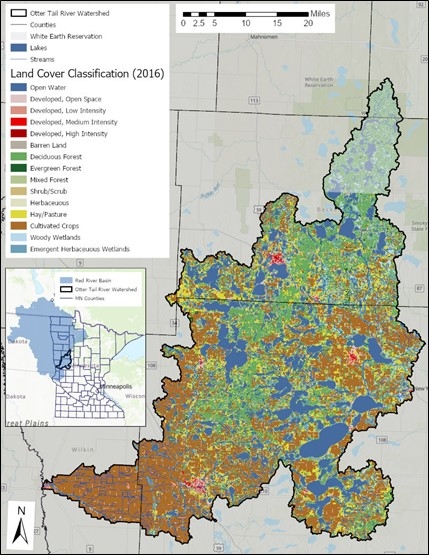 Map of the Otter Tail River watershed.