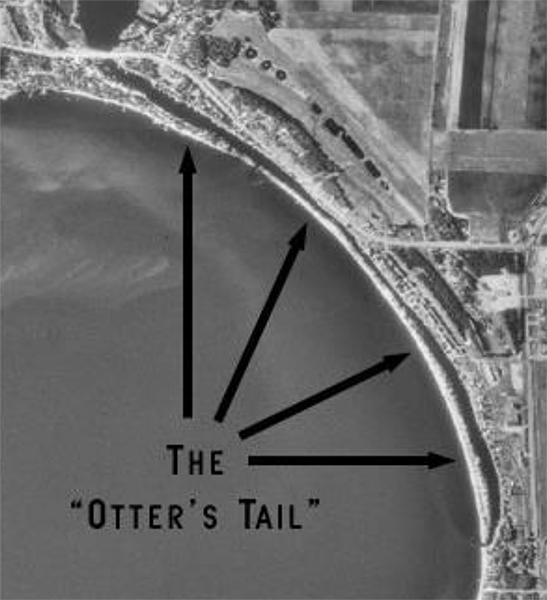 Map of the Otters Tail Channel in Ottertail Lake.