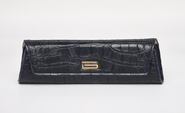 Navy Alligator Clutch