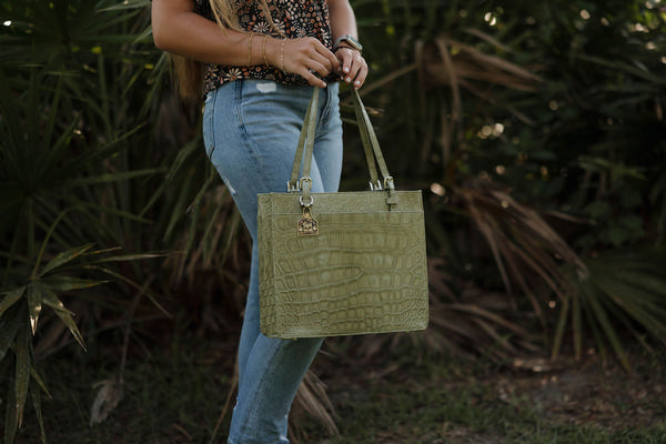 Sage Green Square Tote