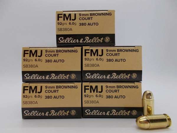 Sellier & Bellot 380 ACP 92gr FMJ