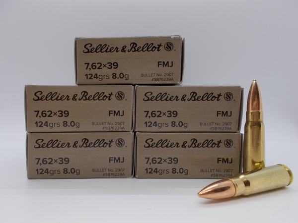 Sellier & Bellot 7.62x39 124gr FMJ