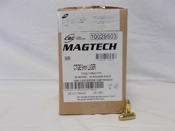 Magtech 9mm 124gr FMJ 1000rnds