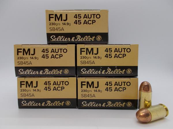 Sellier & Bellot 45 ACP 230gr. FMJ