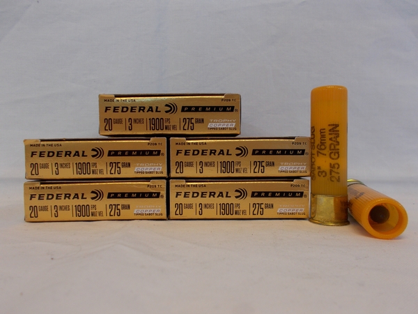 Federal 20ga 3in 275gr Copper Sabot Slug