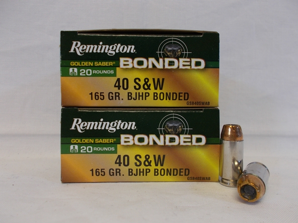 Remington 40 S&W 165gr BJHP Bonded