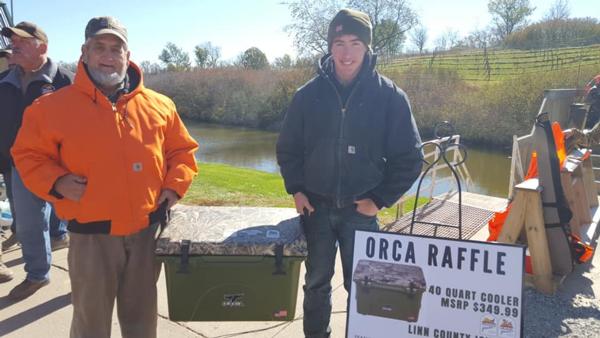 Ocra Cooler Raffle with Cedar Rapids Collegiate Trap Team