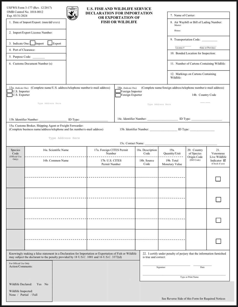 USFWS Form 3-177