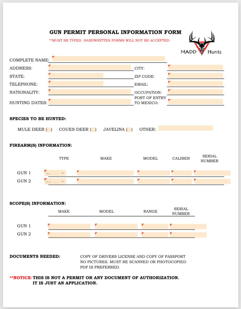 Gun Permit Application