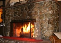 Fireplace in lounge