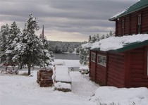 View from back of lodge toward Upper Medicine Lodge Lake