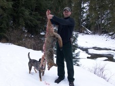 Rich and suzy with a coyote