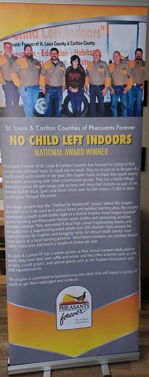 2019 Pheasants Forever- No Child Left Indoors National Chapter of The Year