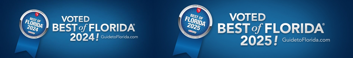 Best of Florida Banner Voted Best of Florida 2024 & 2025 from GuidetoFlorida.com