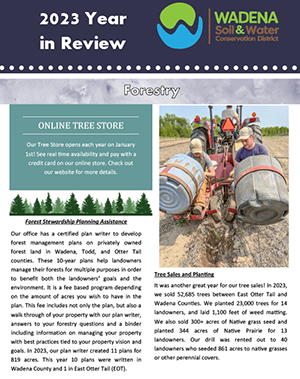 Image of the cover of the 2023 Year In Review newsletter.